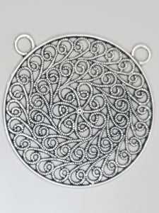 50MM ROUND FILIGREE PENDANT