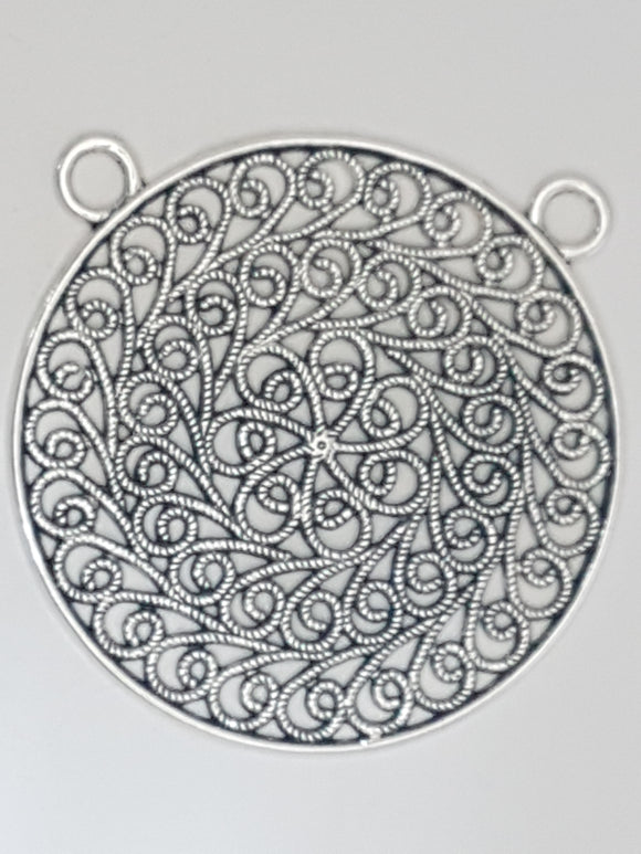 50MM ROUND FILIGREE PENDANT