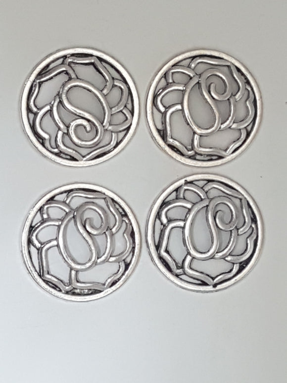 23MM TIBETAN STYLE ANTIQUE SILVER PENDANT