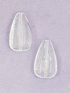 25x15MM GLASS TEARDROP - CLEAR