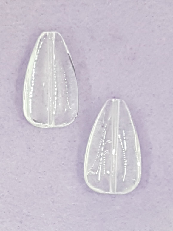 25x15MM GLASS TEARDROP - CLEAR