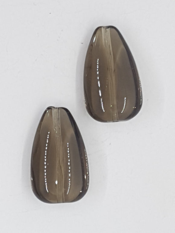 25x15MM GLASS TEARDROP - OLIVE
