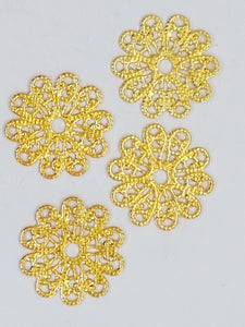 17MM BRASS VINTAGE FILIGREE JOINER - GOLDEN