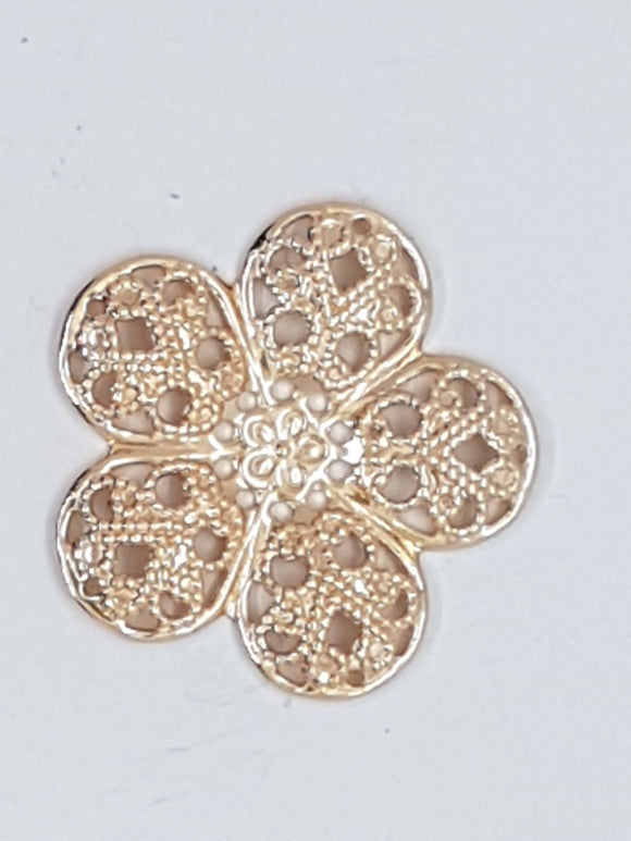 25X26X2MM BRASS RHOMBUS FLOWER JOINER - GOLDEN