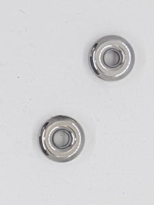10X3MM DONUT - NON MAGNETIC HEMATITE - ELECTRO - PLATINUM