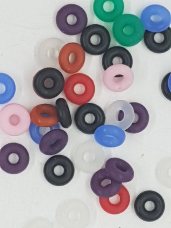 6MM DONUT - EUROPEAN O RINGS - STOPPER BEADS - MIXED