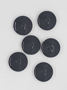 15x7MM GLASS SAUCER BEADS - BLACK