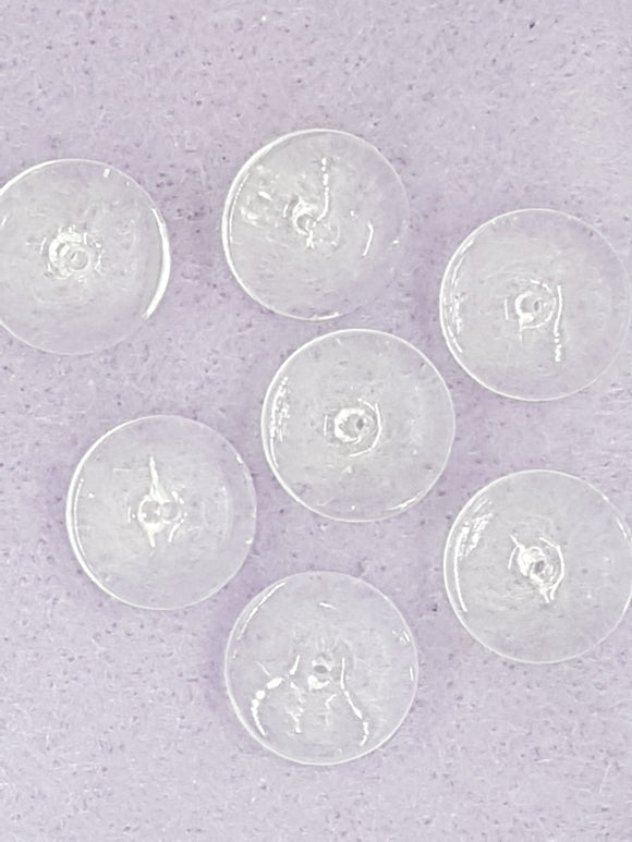 15x7MM GLASS SAUCER BEADS - CLEAR
