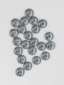 6MM NON MAGNETIC HEMATITE COIN BEADS - GUNMETAL