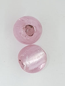 18-20MM HANDMADE FOIL & GLASS BEADS - PINK