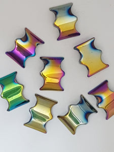 18X13X5MM SYNTHETIC HEMATITE RECTANGLE BEADS - VITRAIL