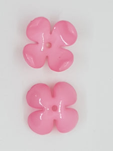 24x6MM ACRYLIC FLOWER BEADS/BEAD CAPS - PINK
