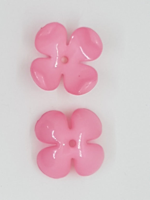 24x6MM ACRYLIC FLOWER BEADS/BEAD CAPS - PINK