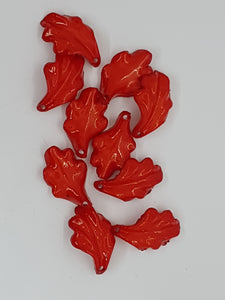 24x14MM ACRYLIC FLOWERS - RED