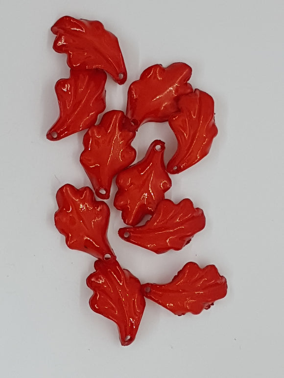 24x14MM ACRYLIC FLOWERS - RED
