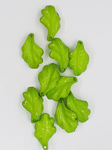 24x14MM ACRYLIC FLOWERS - GREEN