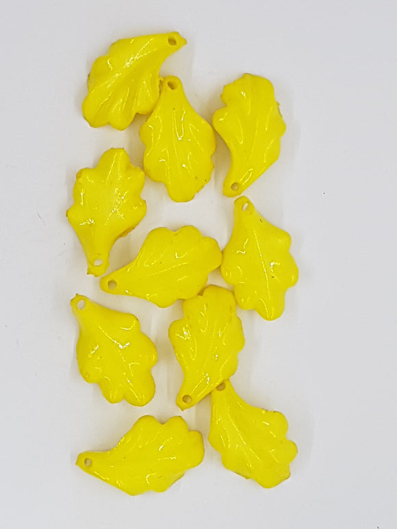 24x14MM ACRYLIC FLOWERS - YELLOW
