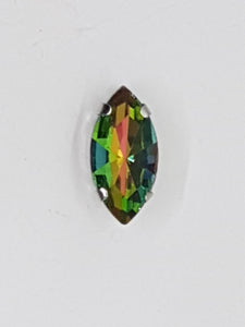 18x9MM GLASS RHINESTONE HORSE EYE MONTEE - VITRAIL