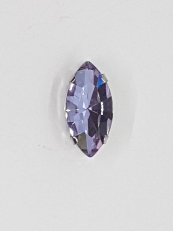 18x9MM GLASS RHINESTONE HORSE EYE MONTEE - LILAC