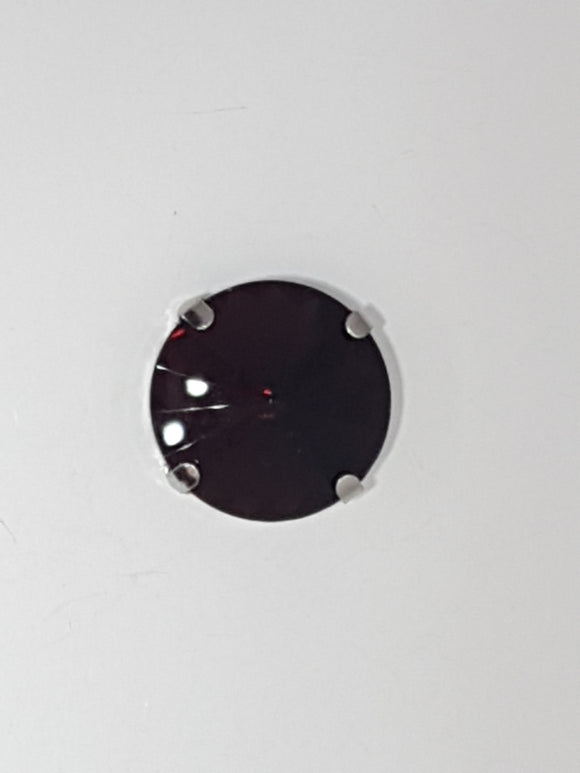 18MM GLASS RHINESTONE ROUND MONTEE - DARK AMETHYST