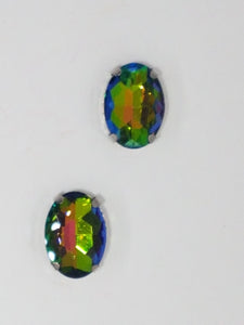 14x10MM GLASS RHINESTONE OVAL MONTEE - VITRAIL