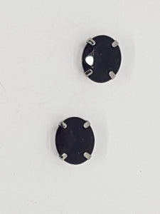 12x10MM GLASS RHINESTONE OVAL MONTEE - DARK PURPLE