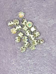 3.4-3.5MM GRADE A GLASS RHINESTONE MONTEE - CRYSTAL AB