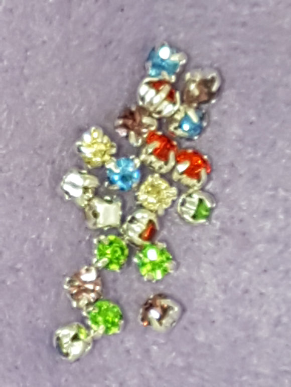 3.8-4MM GRADE A GLASS RHINESTONE MONTEE - MIXED