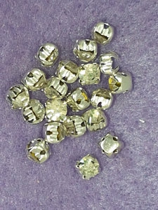 4.6-4.8MM GRADE A GLASS RHINESTONE MONTEE - DIAMOND CLEAR