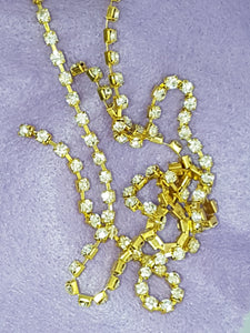 4MM GRADE A BRASS GLASS RHINESTONE CUP CHAIN - CRYSTAL