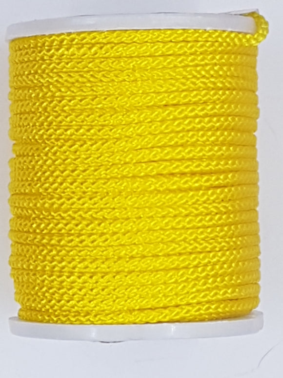 CORD - NYLON THREAD  - 2MM YELLOW COLOUR