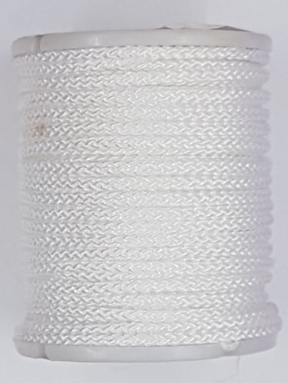 CORD - NYLON THREAD  - 2MM WHITE COLOUR