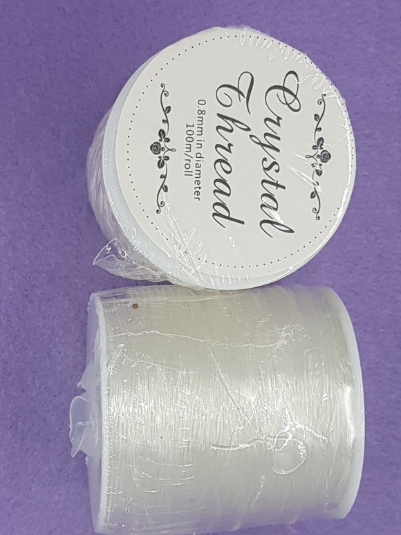 STRETCH BEADING ELASTIC THREAD- 0.8MM - CLEAR COLOUR