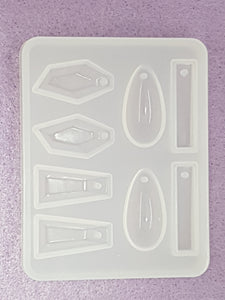 RESIN MOULD - DROP, RECTANGLE, TRAPEZOID & POLYGON CABOCHONS