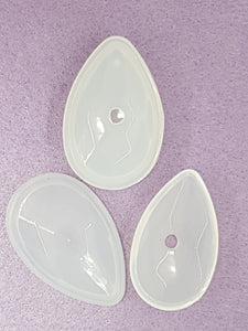 RESIN MOULD - FACETED TEARDROP - 39x22mm approx.