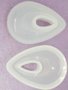 RESIN MOULD - CLEAR TEARDROP - 43x30mm approx.