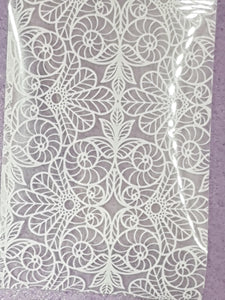 NAIL ART FOIL TRANSFER - WHITE LACE