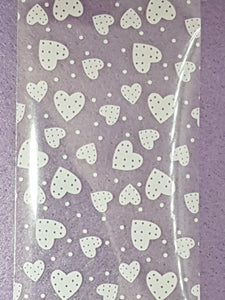 NAIL ART FOIL TRANSFER - HEARTS PATTERN