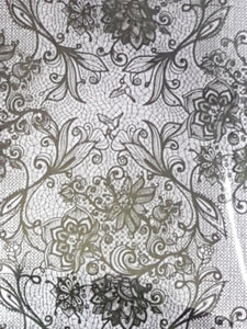 NAIL ART FOIL TRANSFER - BLACK FLOWER PATTERN