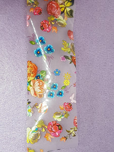 NAIL ART FOIL TRANSFER - FLOWER PATTERN