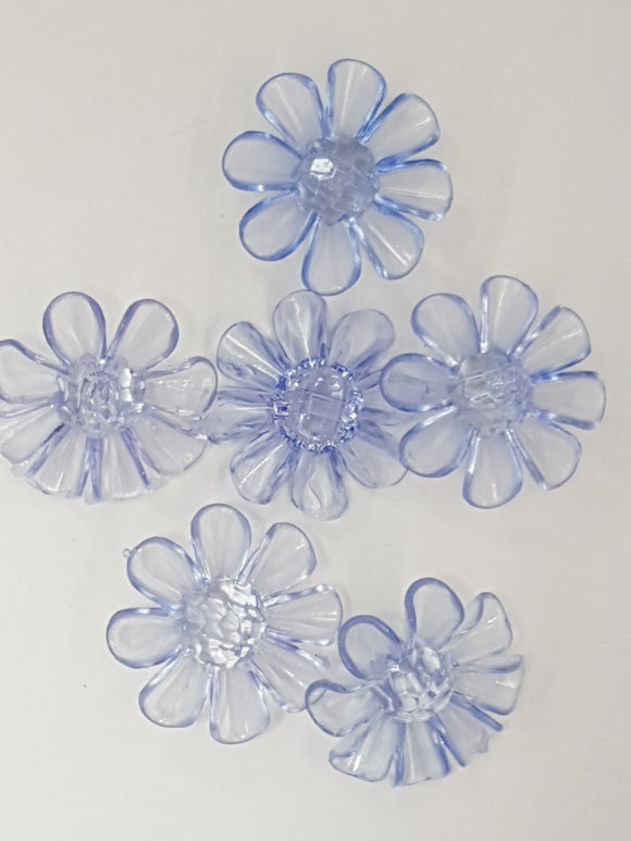 BUTTONS - 31x31x11MM FLOWER BUTTON - LILAC