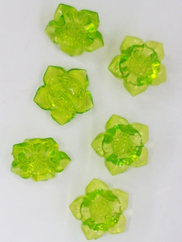 BUTTONS - 18MM FLOWER BUTTON - GREEN