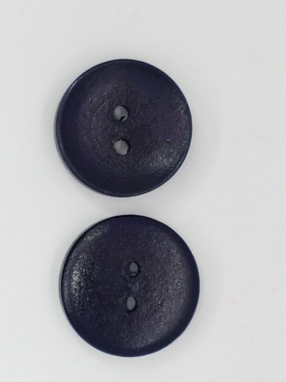 BUTTONS - 20MM WOODEN - DARK PURPLE