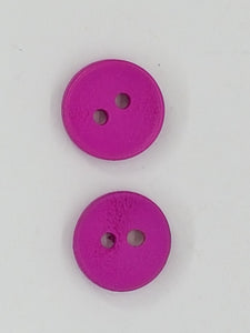 BUTTONS - 12MM WOODEN - FUCHSIA