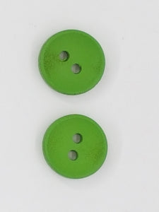 BUTTONS - 12MM WOODEN - GREEN