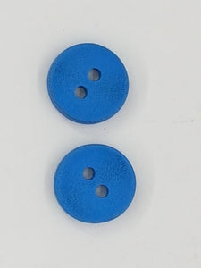 BUTTONS - 12MM WOODEN - BLUE