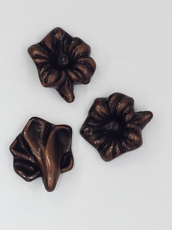 21x18MM ACRYLIC OPAQUE FLOWERS - NO HOLE