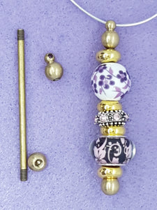 53MM BRASS PENDANT - FOR STRINGING BEADS