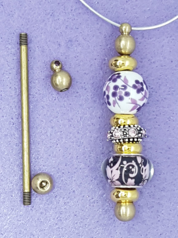 53MM BRASS PENDANT - FOR STRINGING BEADS