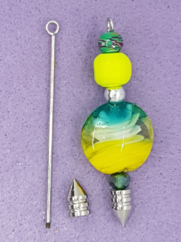 60MM SILVER PENDANT - FOR STRINGING BEADS